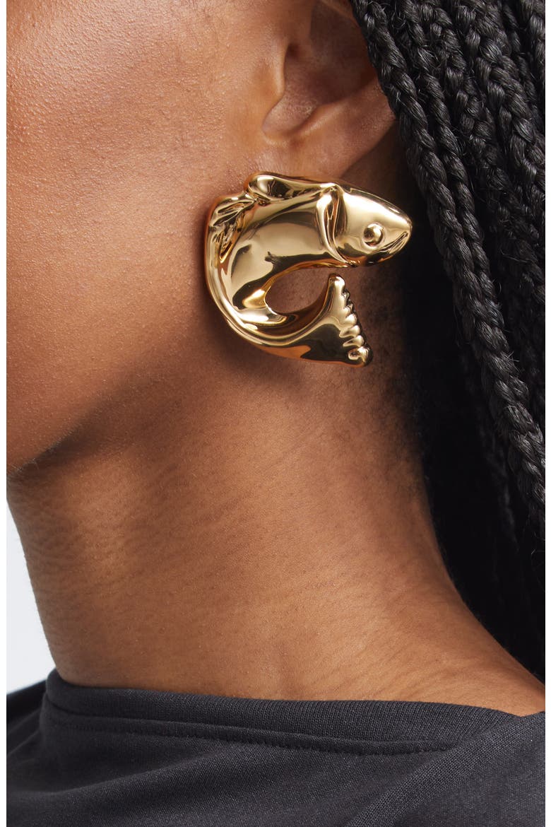 The Poisson Stud Earrings, Alternate, color, GOLD 280