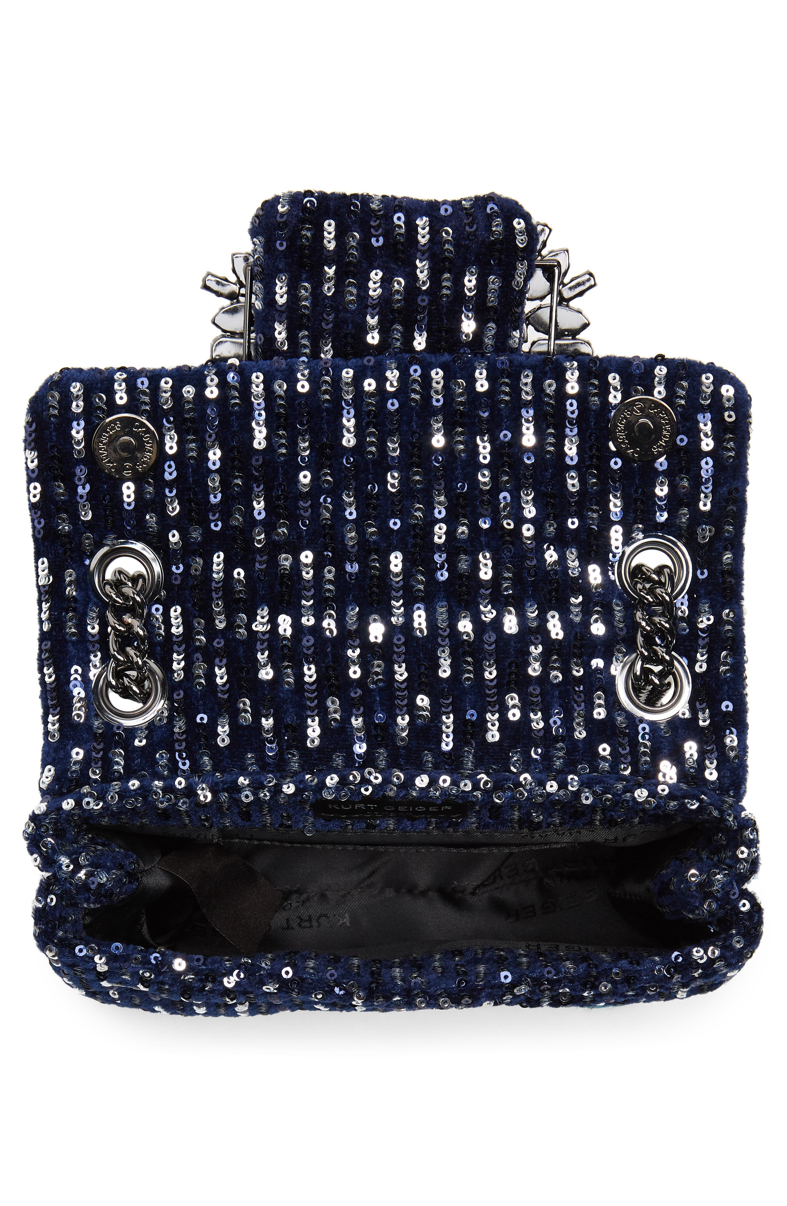Kurt Geiger London Mini Kensington Sequin Crossbody Bag, Alternate, color, 