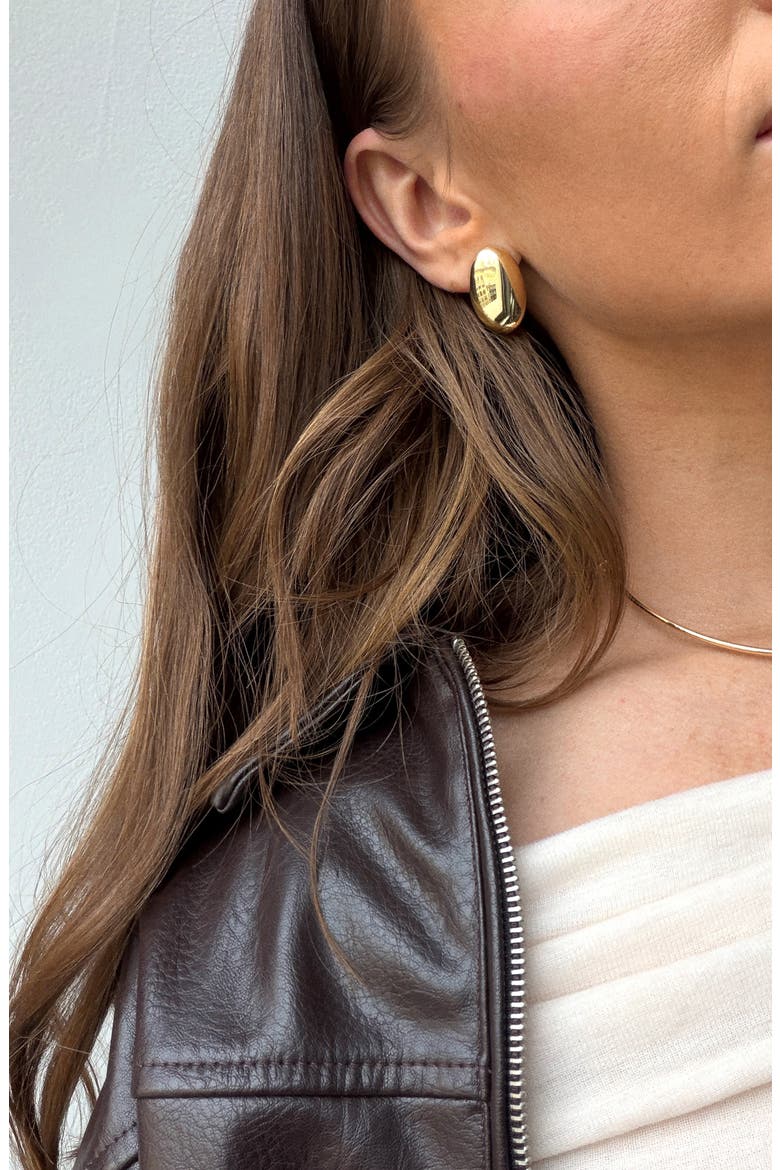 Diane Stud Earrings, Alternate, color, GOLD