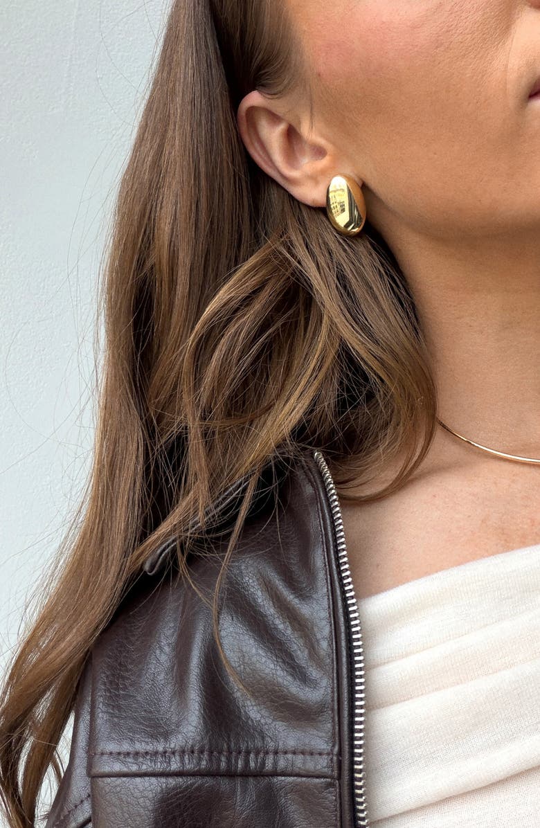 BaubleBar Diane Stud Earrings, Alternate, color, Gold