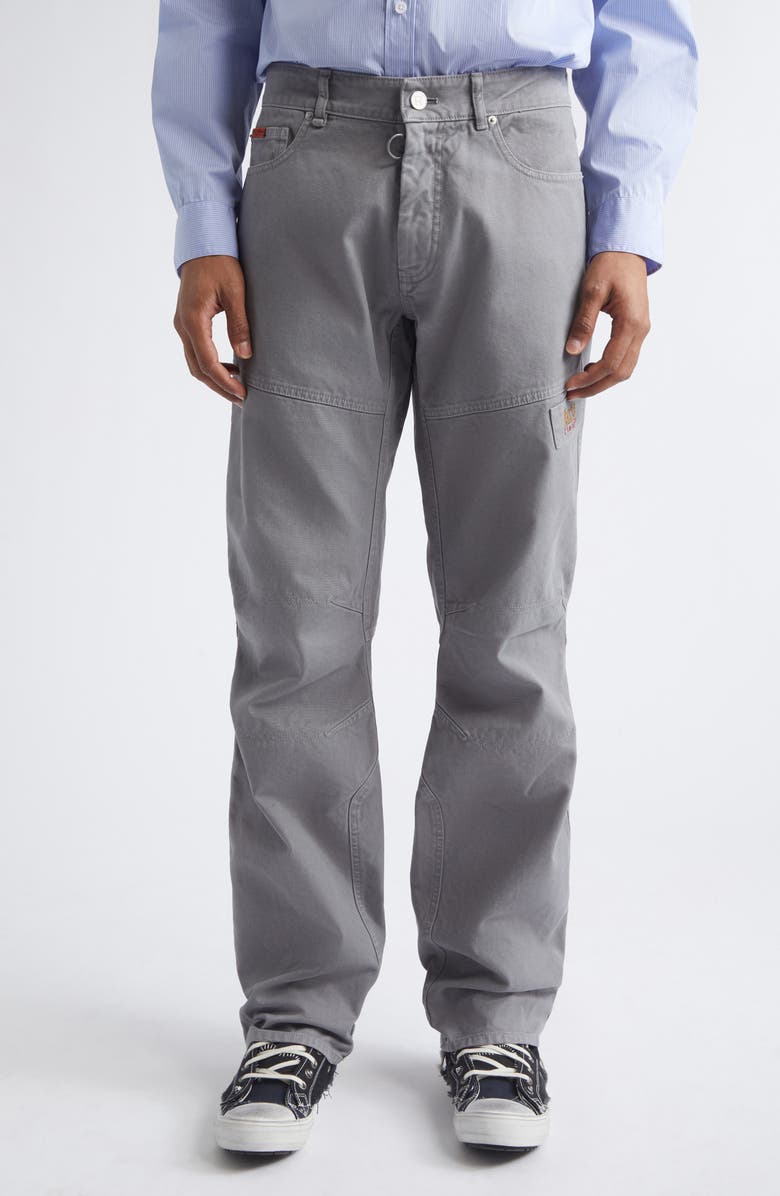 Martine Rose Regular Fit Cotton Straight Leg Utility Jeans, Main, color, Grey