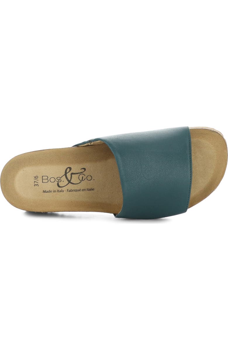 Bos. & Co. Lux Slide Sandal, Alternate, color, Teal Nappa