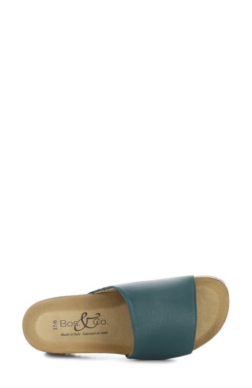Bos. & Co. Lux Slide Sandal In Teal