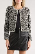 Alice + Olivia Kidman Pearly Beaded Boxy Crop Jacket