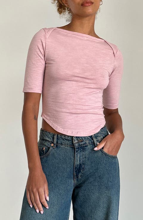 Ralda Curved Jersey Top