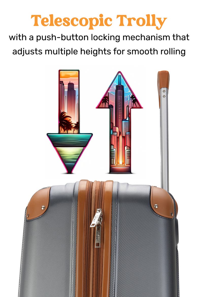 Collins 3-Piece Hardside Spinner Luggage Set, Alternate, color, GRAY