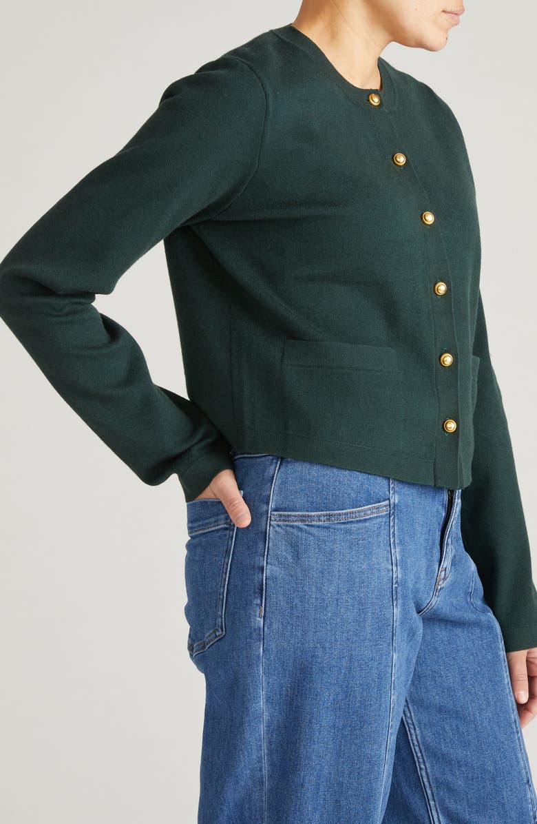 Universal Standard Gabrielle Cardigan, Alternate, color, Scarab Green