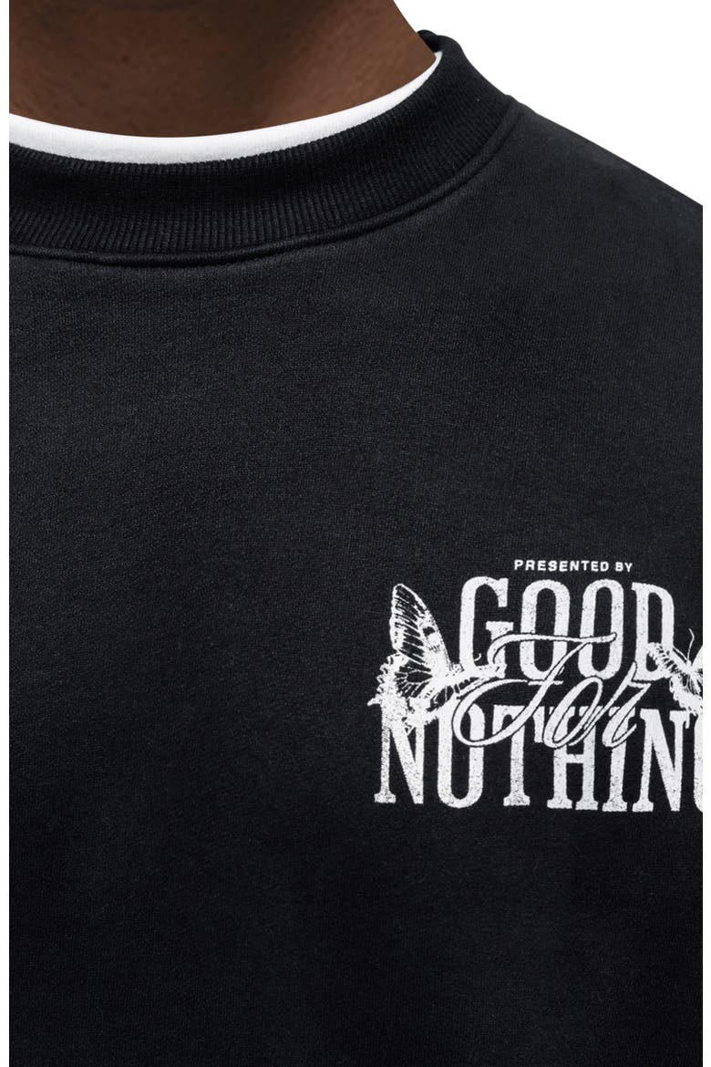 Dakota Relaxed Sweatshirt, Alternate, color, BLACK