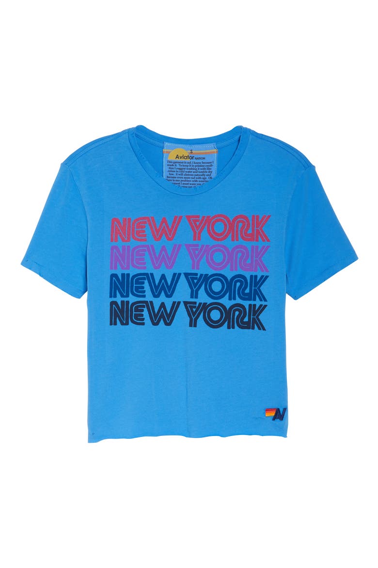 New York Repeat Graphic Boyfriend Tee, Alternate, color, VINTAGE BLUE