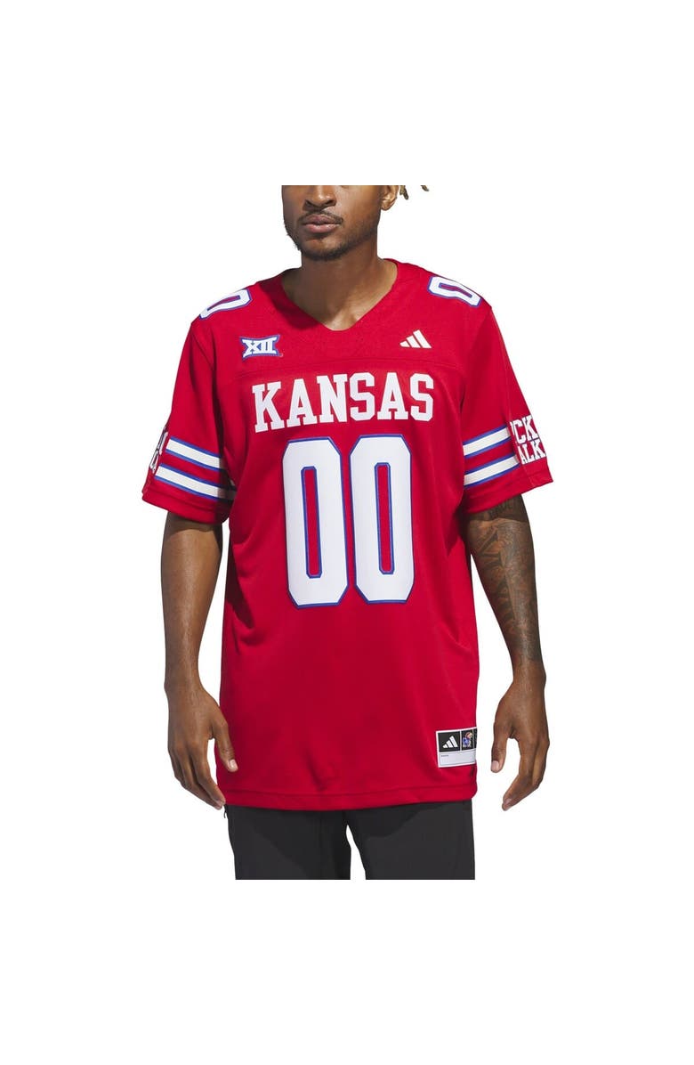 adidas Men's adidas #00 Red Kansas Jayhawks  Alternate Premier Jersey, Main, color, Red