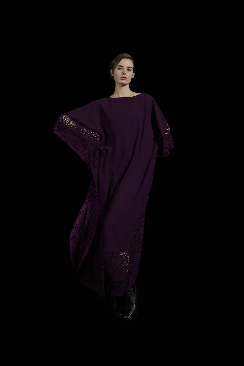 Laser-Cut Kaftan, Alternate, color, Purple