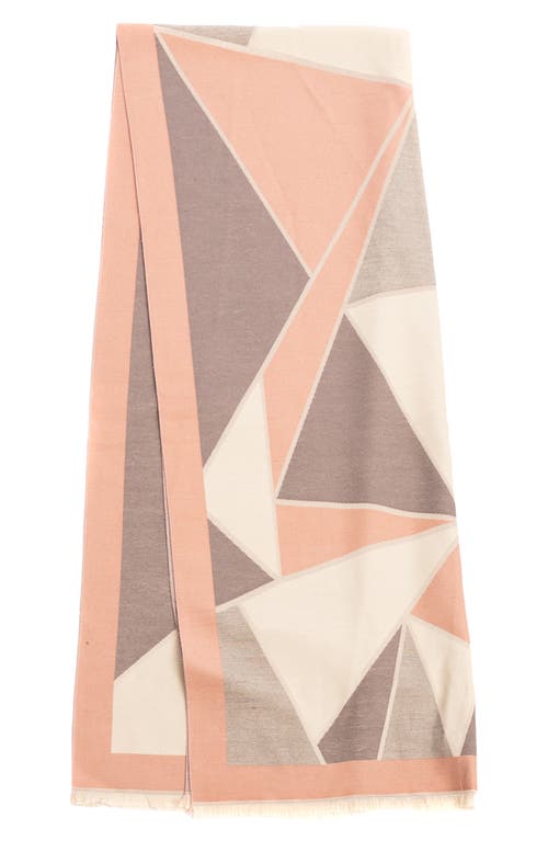 Saachi Mosaic Reversible Scarf In Orange