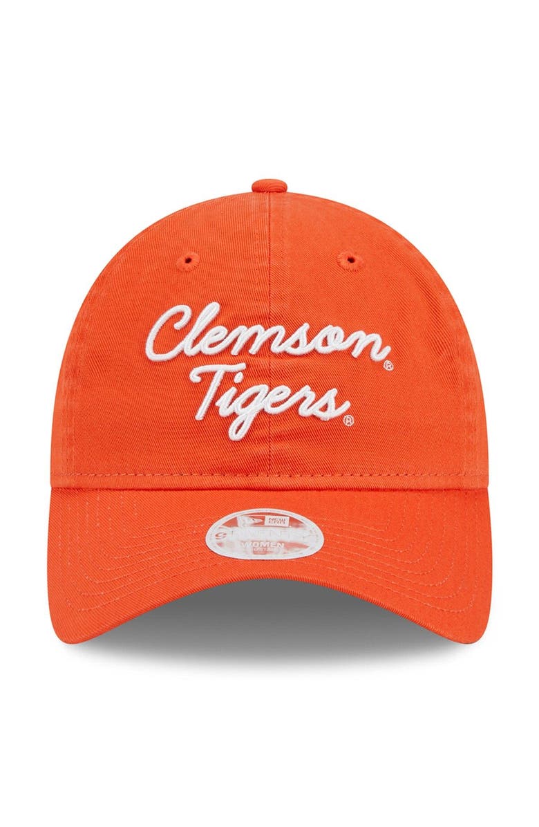 New Era Women's New Era Orange Clemson Tigers Script 9TWENTY Adjustable Hat, Alternate, color, 