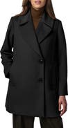 Bernardo Oversize Lapel Wool Blend Swing Coat