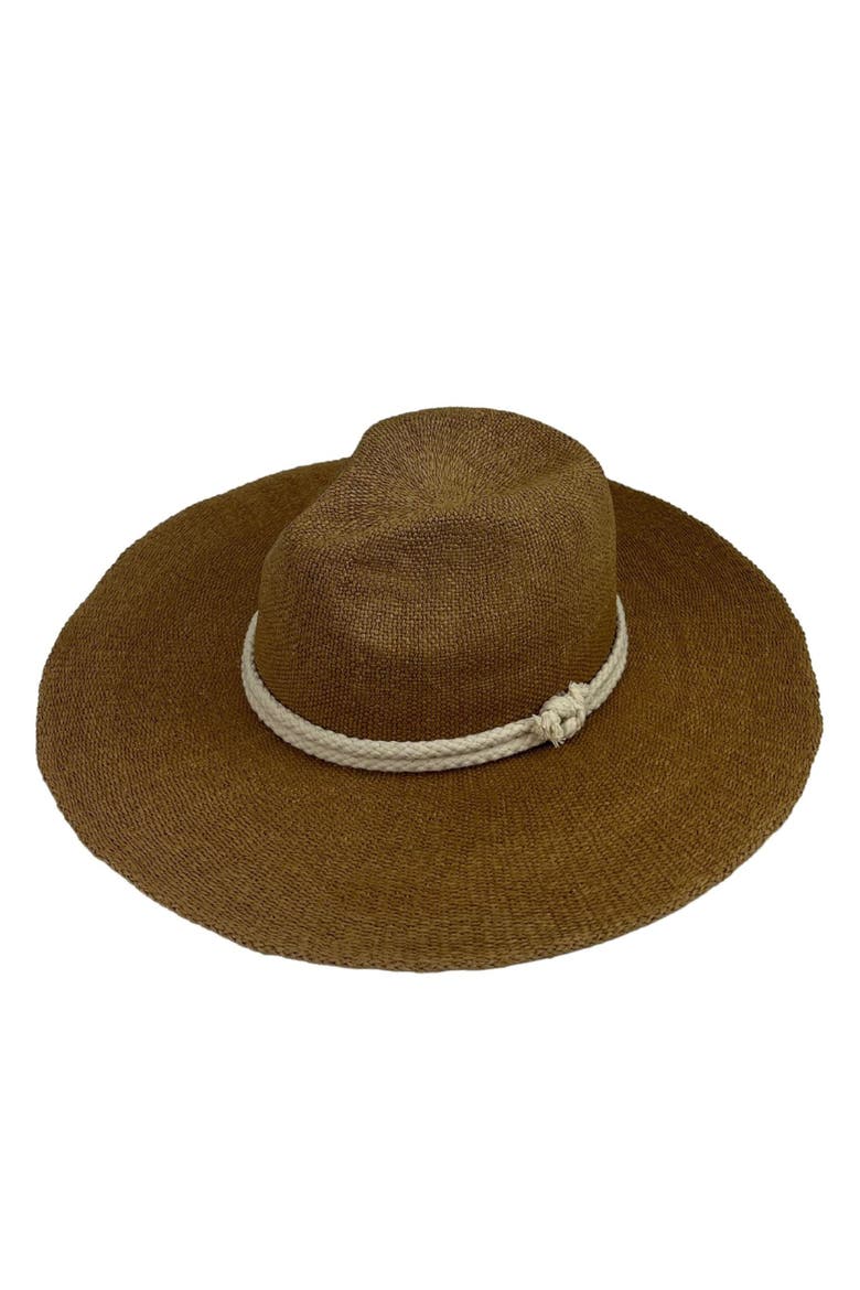 Straw Panama Hat, Main, color, DARK BEIGE