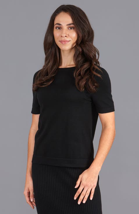 Cassie Saddle Shoulder Knitted T-Shirt