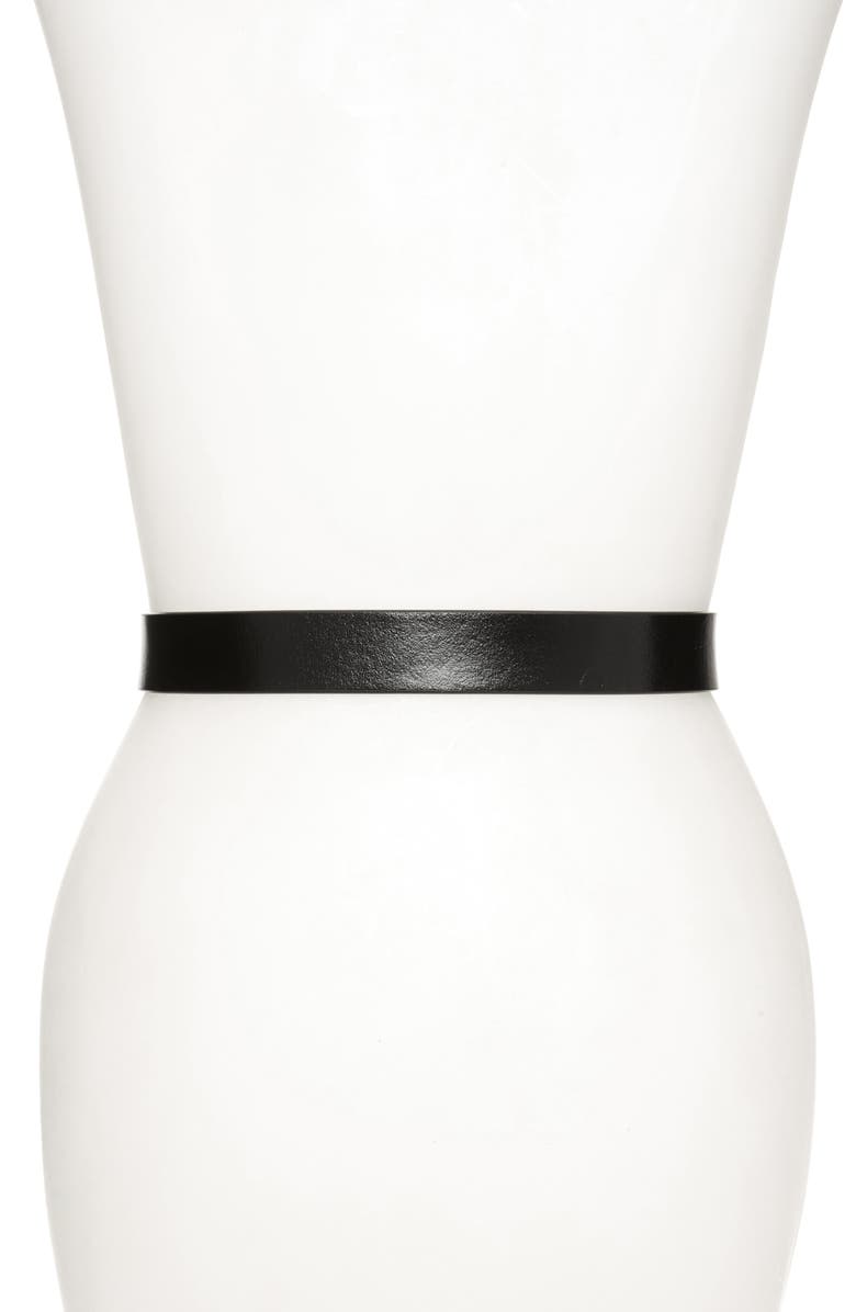 Rebecca Minkoff Chain Swag Leather Belt, Alternate, color, 