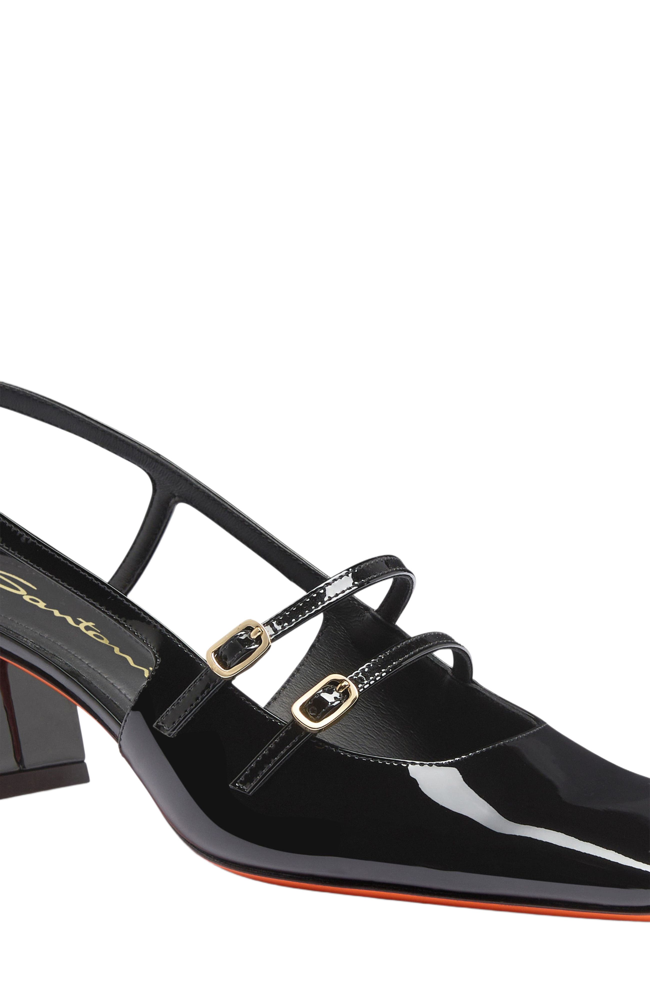 Santoni Women's mid-heel slingback, Alternate, color, 