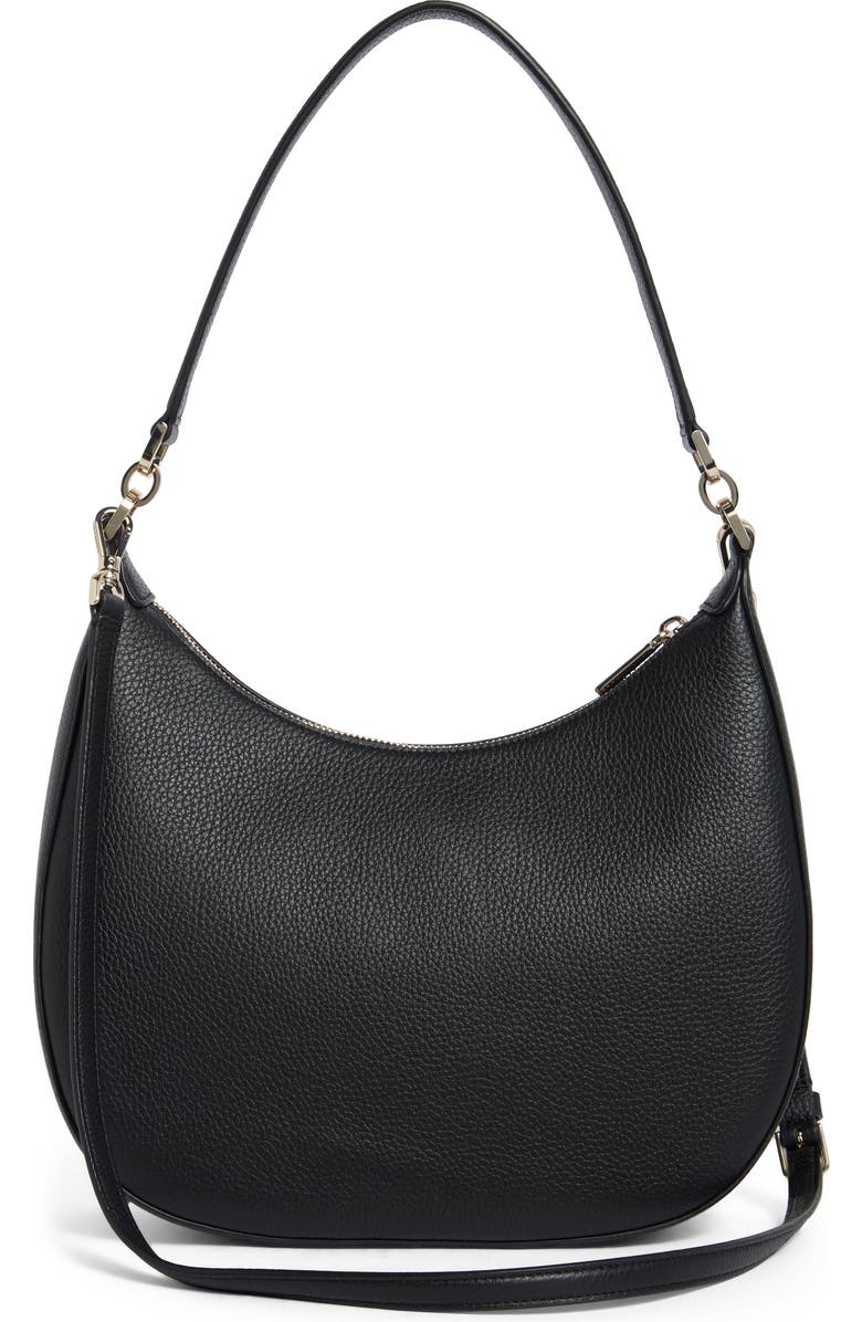 Kate Spade New York janie pebbled leather shoulder bag, Alternate, color, Black