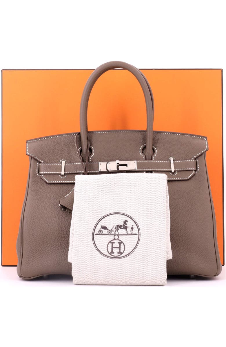 Pre-Owned Hermes Birkin Handbag Grey Togo with Palladium Hardware 30, Alternate, color, Etoupe