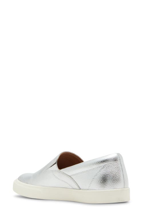 Blondo Garity Waterproof Slip-on Sneaker In Silver Leather