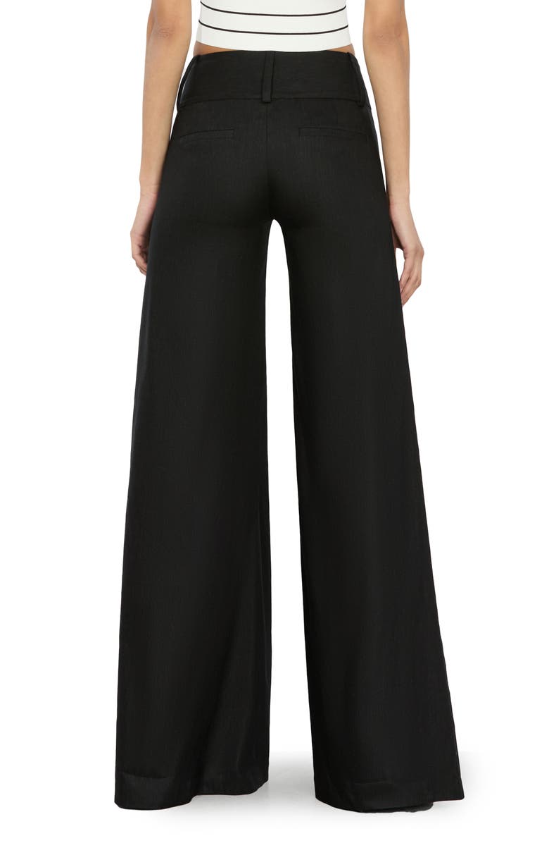 Alice + Olivia Olivia Linen Blend Wide Leg Pants, Alternate, color, 