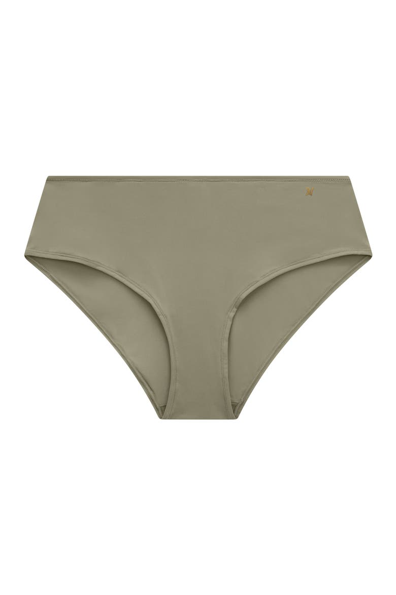 The Stretch Mid Rise Bikini Brief, Alternate, color, SAGE GREEN