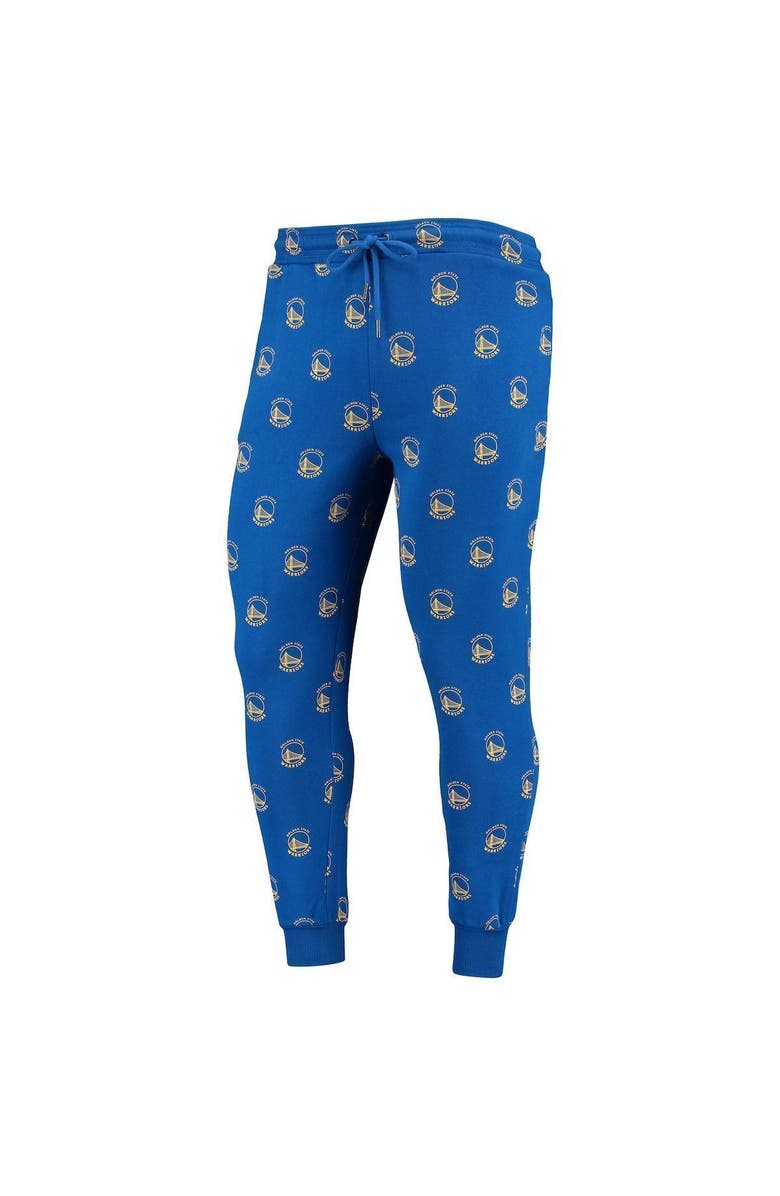 THE WILD COLLECTIVE Royal Golden State Warriors Allover Logo Jogger Pants, Alternate, color, Royal
