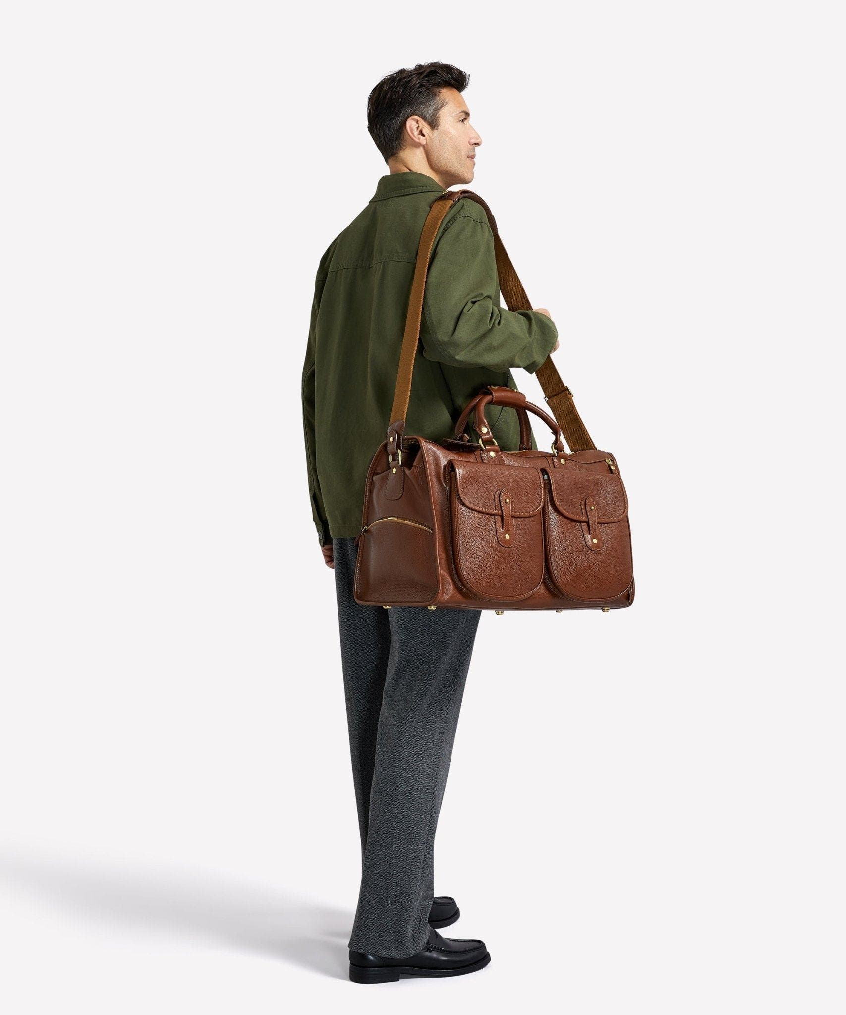 Express No. 2, Alternate, color, Vintage Chestnut Leather