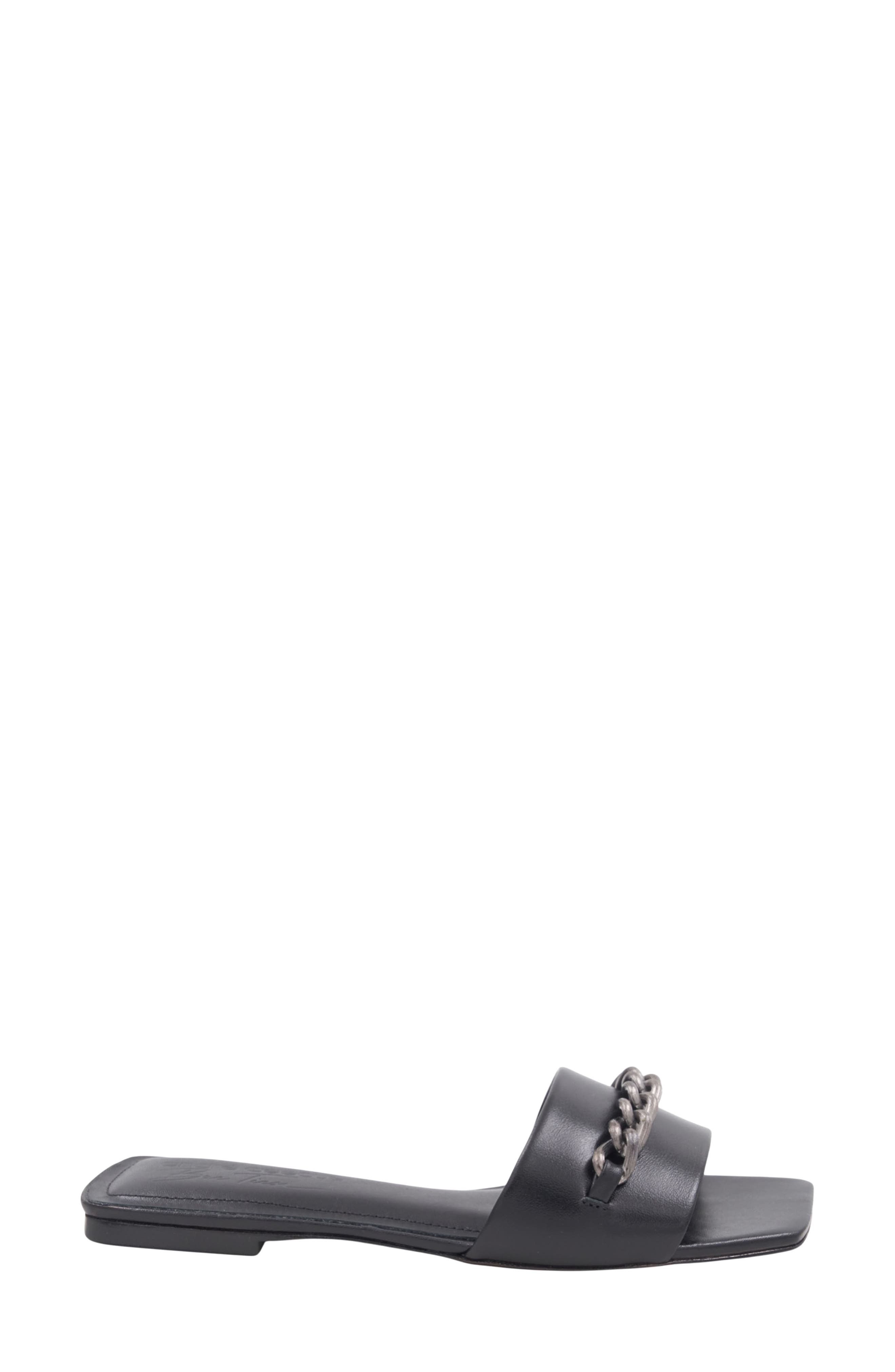 Alia Leather Slide Sandal, Alternate, color, BLACK LEATHER