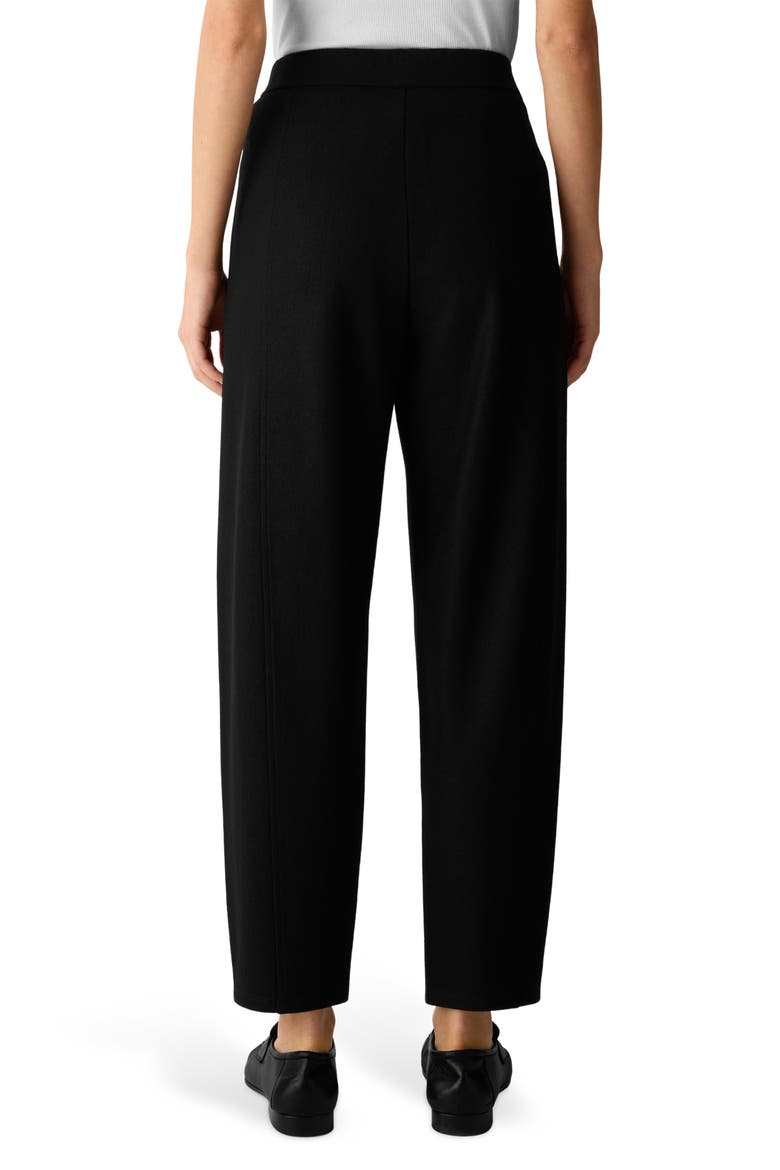 Pleated Wool Lantern Pants, Alternate, color, BLACK