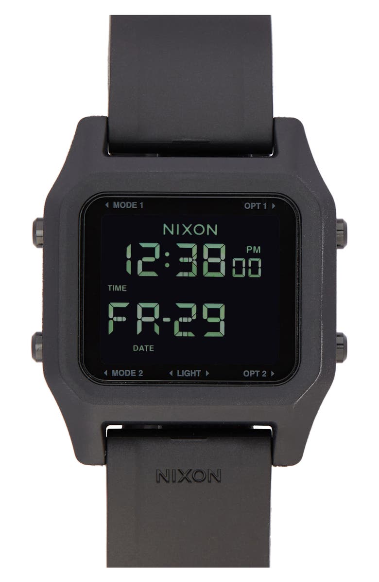 Nixon Staple Digital Rubber Strap Watch, Main, color,