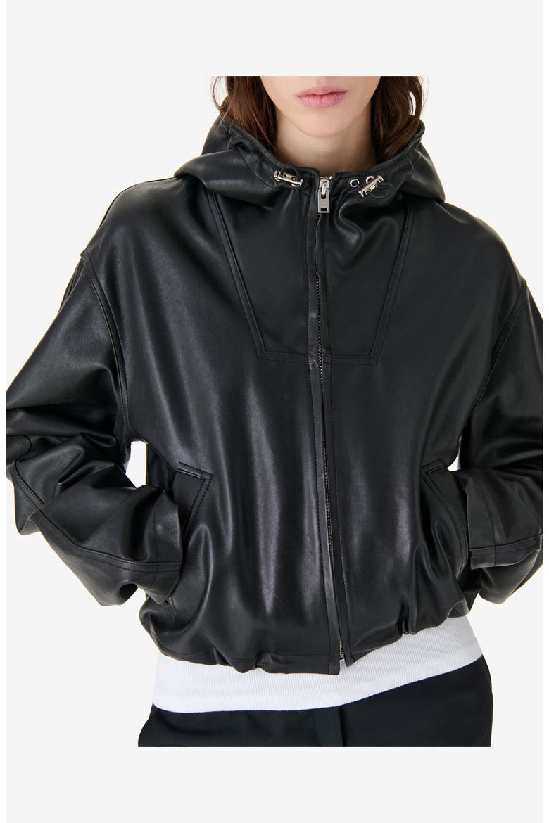 Tulum Leather Jacket, Alternate, color, Black