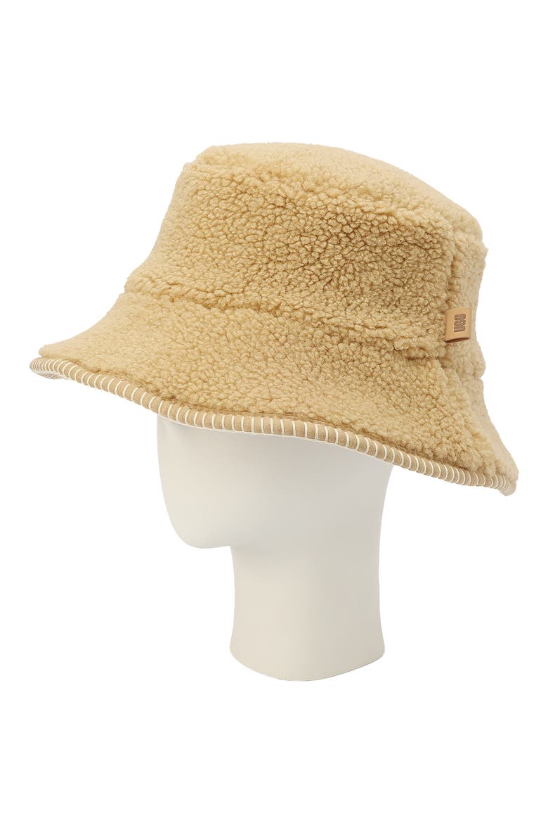 Uggfluff Bucket Hat with Whipstitch Detail, Alternate, color, SAND