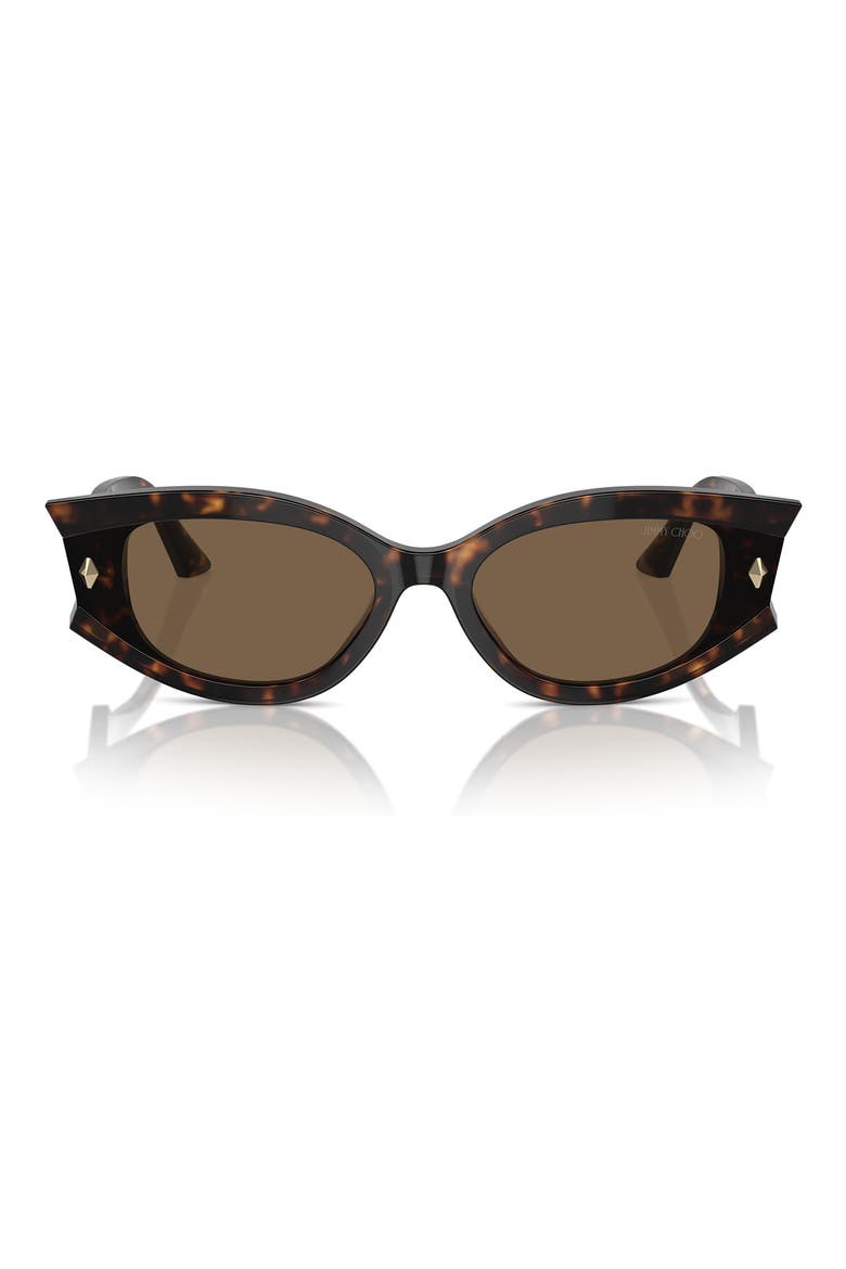 61mm Oval Sunglasses, Main, color, HAVANA / DARK BROWN