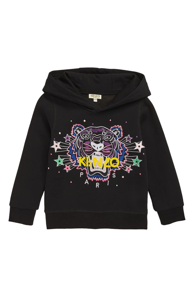 KENZO Tiger & Stars Embroidered Hoodie, Main, color, 