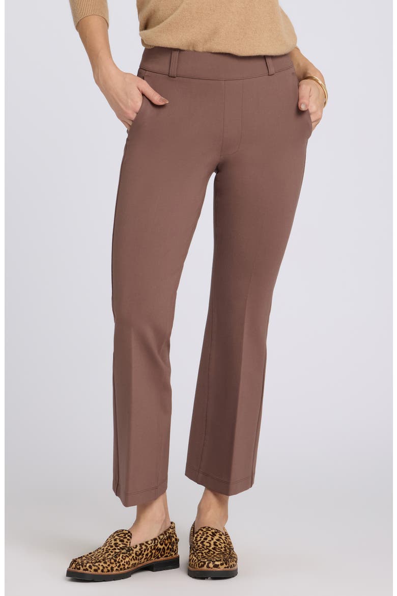 Pull-On Ankle Flare Pants, Main, color, DEEP TAUPE
