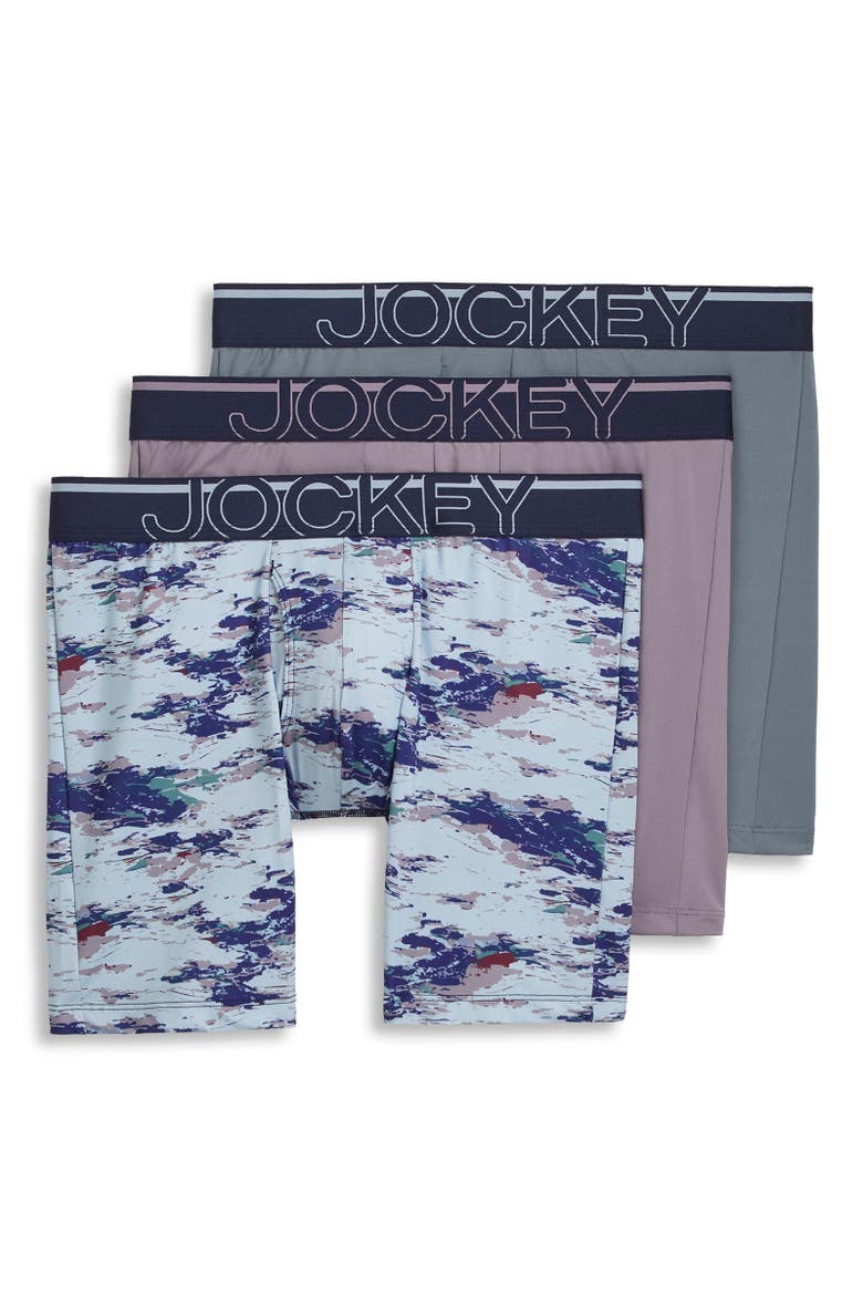 Men's EverActive Motion Stretch Microfiber 5" Boxer Brief - 3 Pack, Main, color, Impressionism