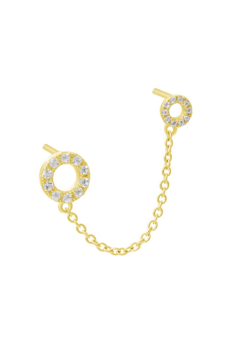 Halo Double Post Earring, Main, color, Gold Vermeil