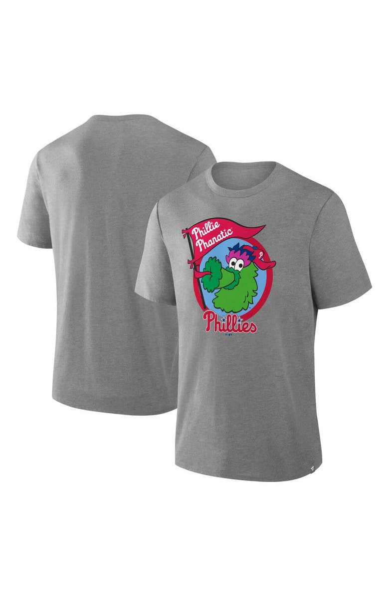 FANATICS Men's Fanatics Heather Gray Philadelphia Phillies Tribute IYKYK Tri-Blend T-Shirt, Main, color, Heather Gray
