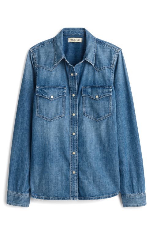 Madewell Denim Western Shirt In Lincroft Wash