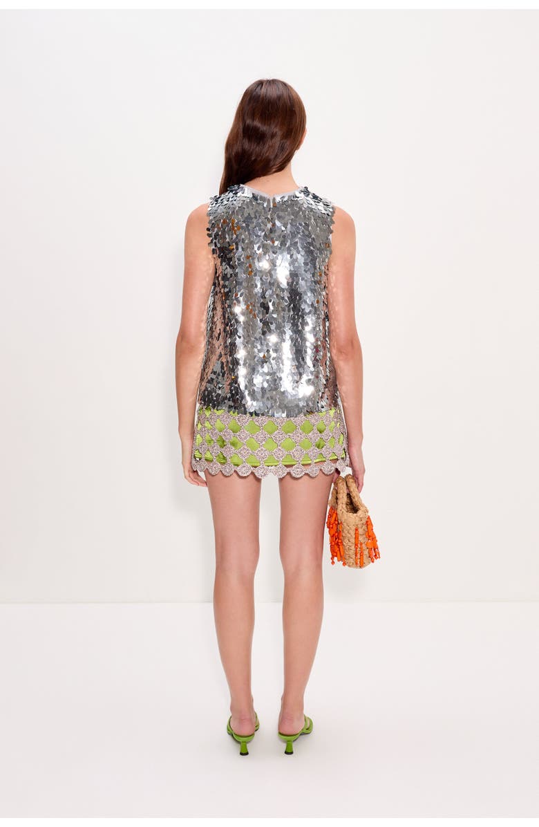 SIMONMILLER Shirley Sequin Top, Alternate, color, Satellite Silver