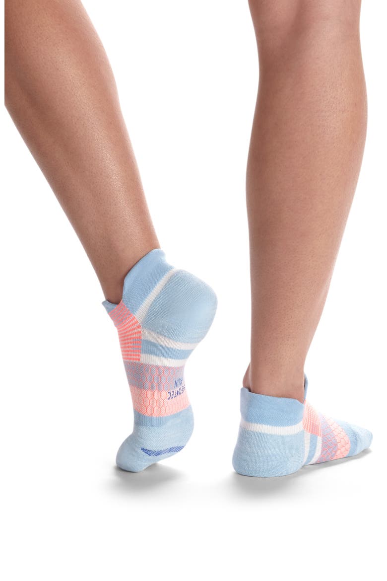 Layered Multistripe Running Ankle Socks, Alternate, color, POWDER BLUE