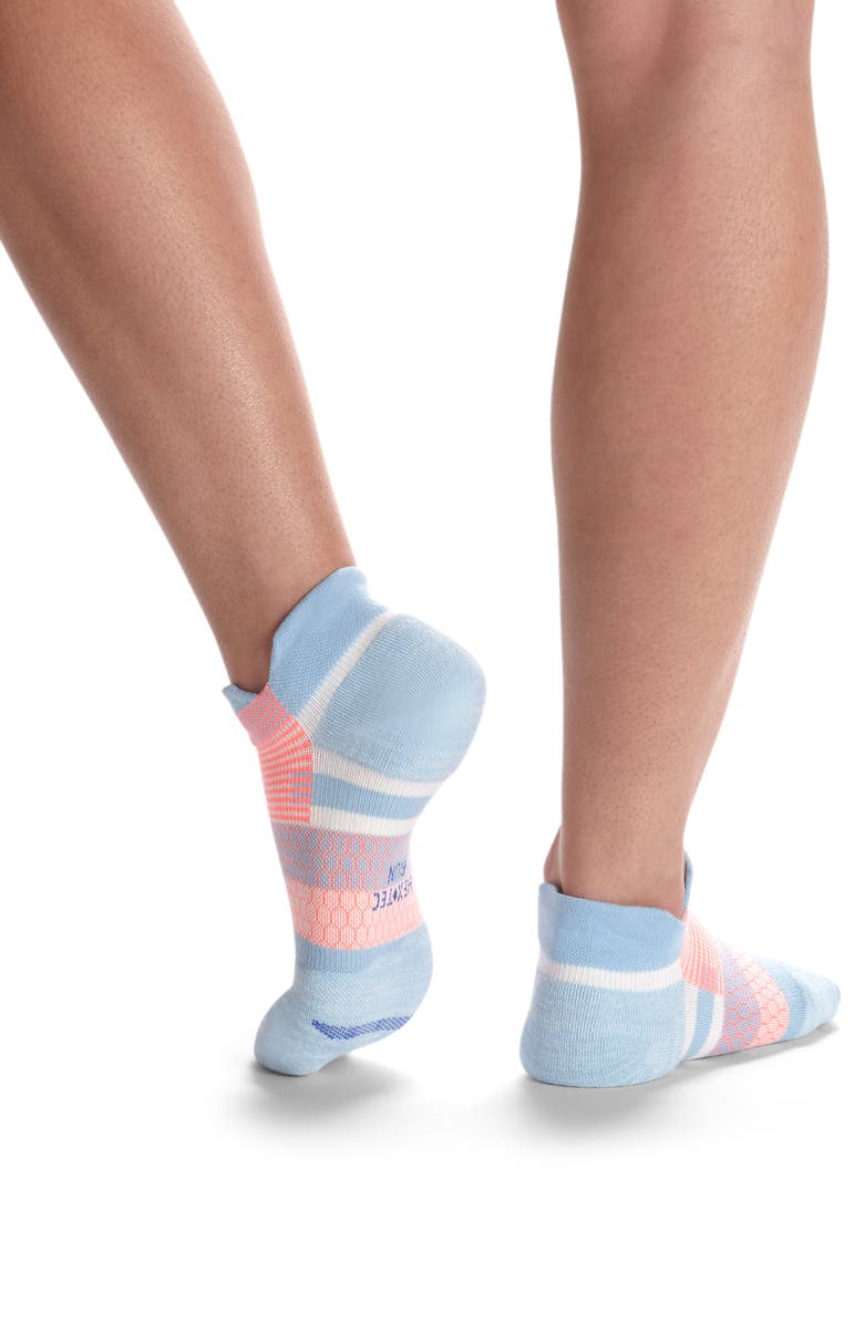Bombas Layered Multistripe Running Ankle Socks, Alternate, color, 