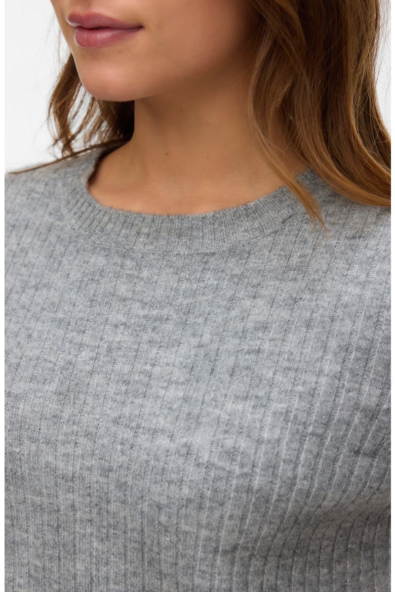 Sally Short Sleeve Sweater, Alternate, color, LIGHT GREY MELANGE D