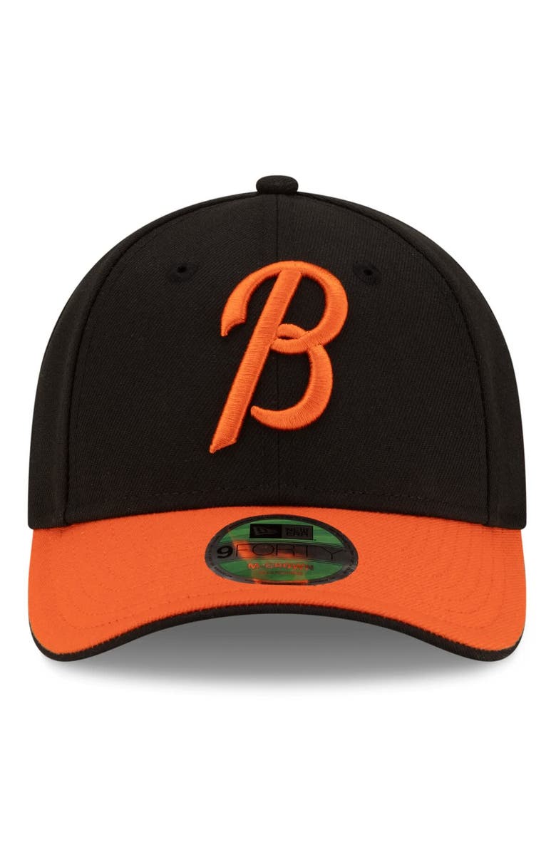 New Era Men's New Era  Black/Orange Baltimore Orioles Player Replica 9FORTY Adjustable Hat, Alternate, color, Black