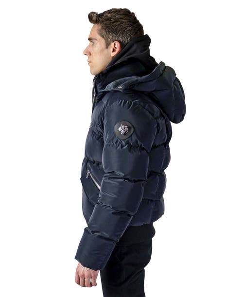 Woodpecker Woody Bomber Quilted Coat In Blue