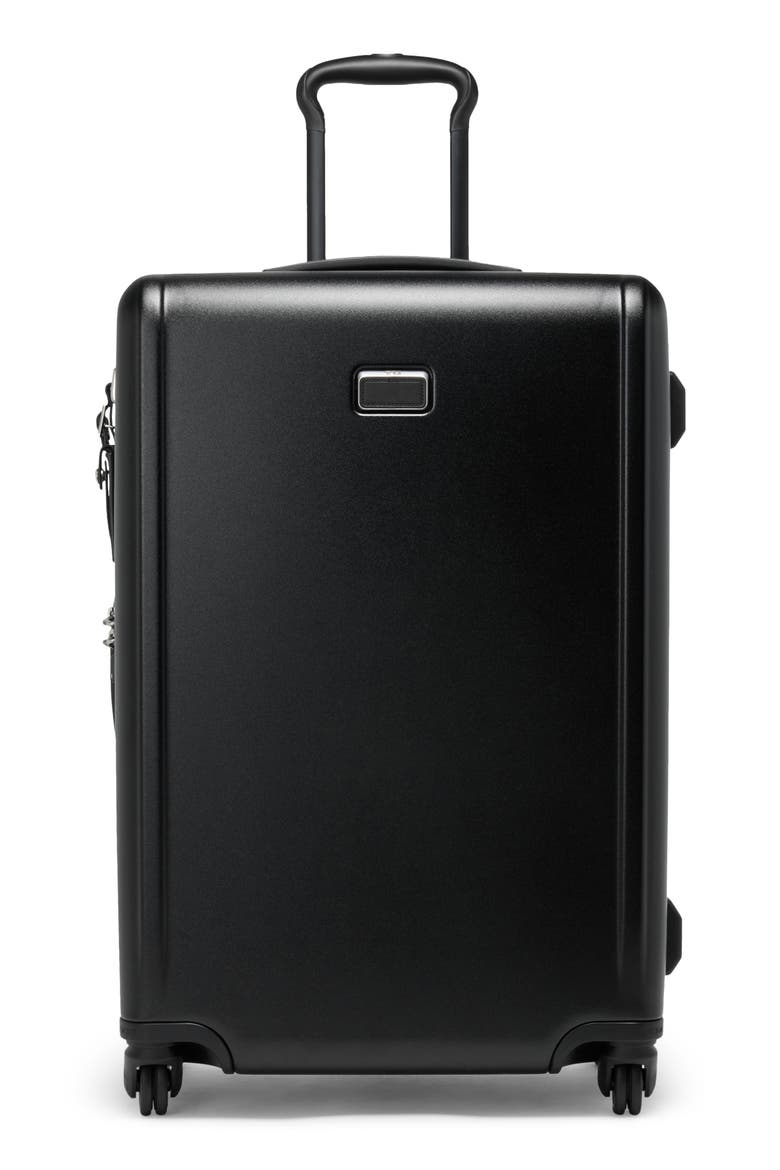 Ventra Medium Expandable Checked Suitcase, Main, color, BLACK TEXTURE