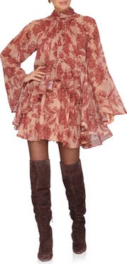 Avec Les Filles Ruffle Tiered Dress