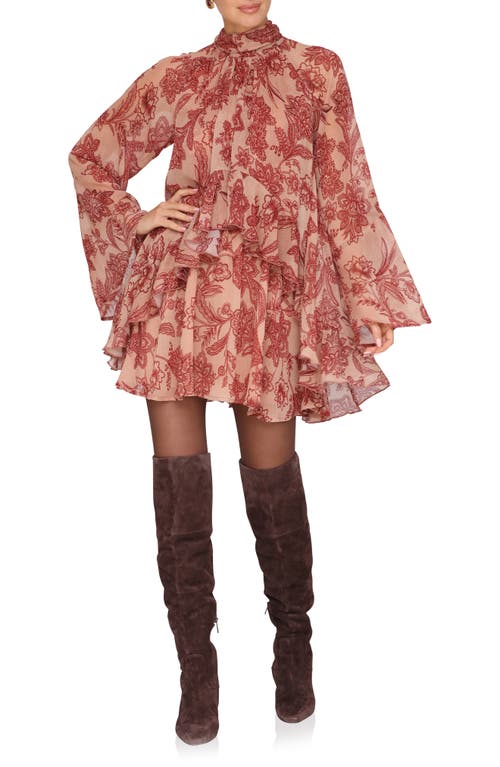Avec Les Filles Ruffle Tiered Dress In Multi